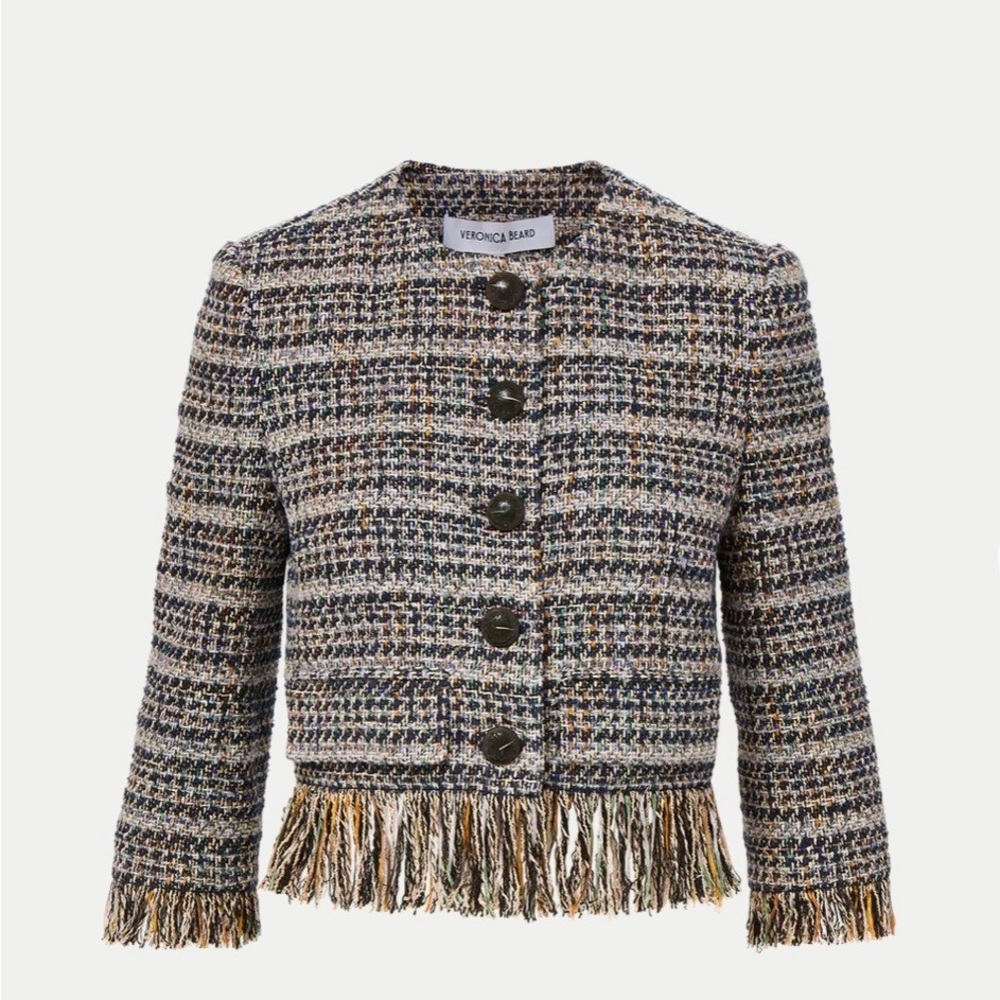 Veronica Beard Lyons Fringe Jacket, Size 2, NWT
